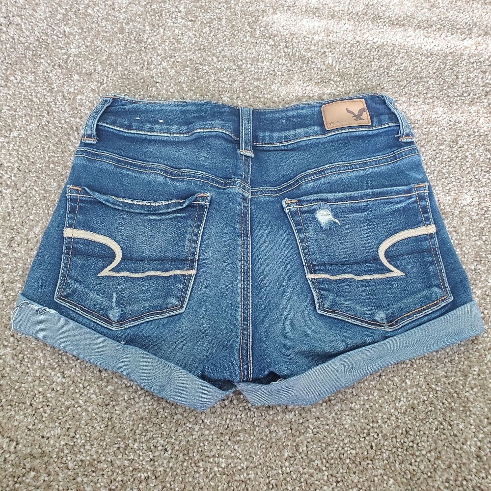 Medium Wash Jean Shorts - Picture 2 of 5